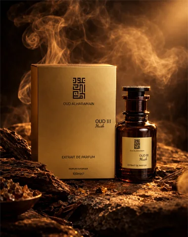 Imaan fragrance ingredients and perfume bottles